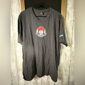 Wendy’s Fresh Beef NCAA Squared Gray Employee Uniform T-shirt, Mens X Large 309